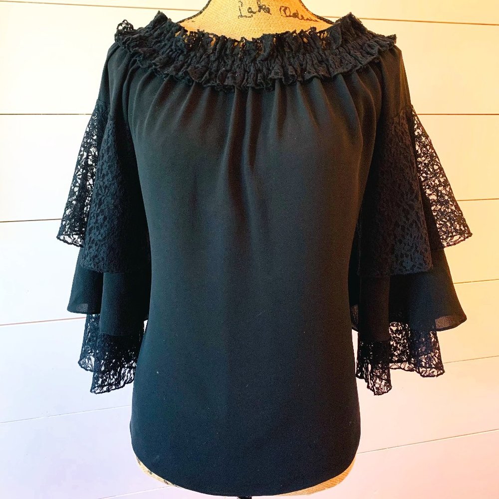 Michael Kors Collection Black Off the Shoulder